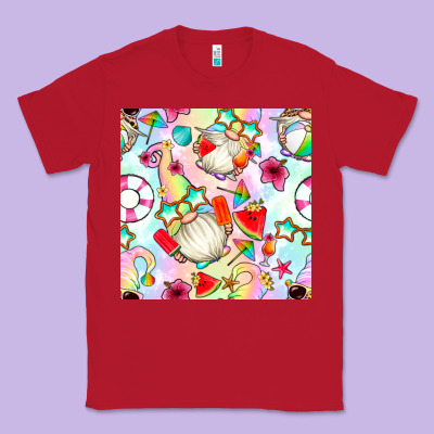 Summer Gnome Seamless Pattern Classic Tee Designed By Bundleandbundleshop