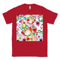 Red summer gnome seamless pattern Classic Tee - BundleAndBundleShop