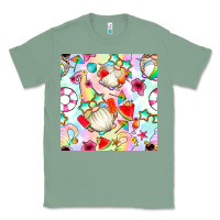 Sage summer gnome seamless pattern Classic Tee - BundleAndBundleShop