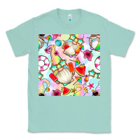 Seafoam summer gnome seamless pattern Classic Tee - BundleAndBundleShop