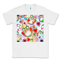 White summer gnome seamless pattern Classic Tee - BundleAndBundleShop