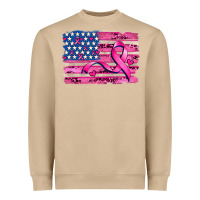 Mushroom american flag and  cancer ribbon pattern Heavyweight Sweatshirt - AdoDesignShop
