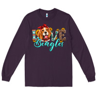 Plum love beagles Long Sleeve Tee - Artiststas