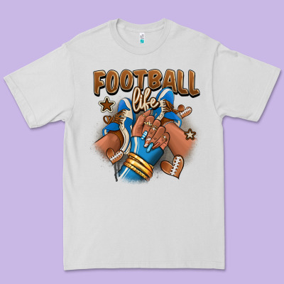 Premium Tee Football life afro girl sneakers
