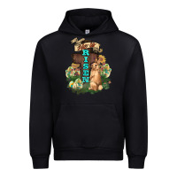 Black He is risen Bunny Cross Easter Day Urban Hoodie - HowdyJamesFarm