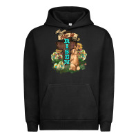 Pigment Black He is risen Bunny Cross Easter Day Urban Hoodie - HowdyJamesFarm