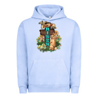 Pigment Grape Ice He is risen Bunny Cross Easter Day Urban Hoodie - HowdyJamesFarm