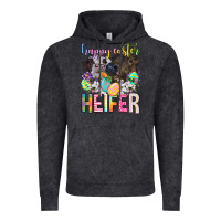 Vintage Black happy easter heifer Vintage Hoodie - Neo Western