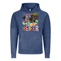 Vintage Denim happy easter heifer Vintage Hoodie - Neo Western