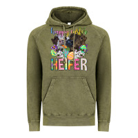 Vintage Olive happy easter heifer Vintage Hoodie - Neo Western