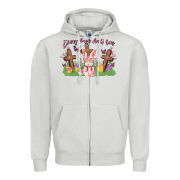 Dove Grey every knee shall bow Zipper Hoodie - MaliasSmallBusiness
