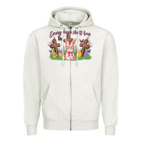 Oatmeal Heather every knee shall bow Zipper Hoodie - MaliasSmallBusiness