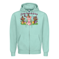 Seafoam every knee shall bow Zipper Hoodie - MaliasSmallBusiness