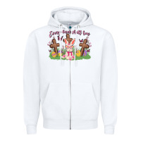 White every knee shall bow Zipper Hoodie - MaliasSmallBusiness