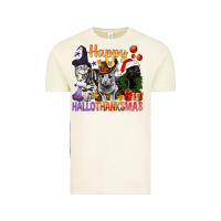 Vintage Arctic Happy Hallothanksmas Cats Vintage Tee - BundleAndBundleShop