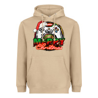 Mushroom Gamer Merry Christmas Heavyweight Hoodie - NancyCooperArtShop