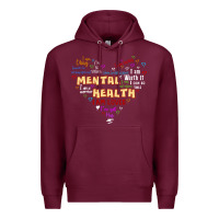 Burgundy mental health matters Premium Hoodie - JahusDesignShop