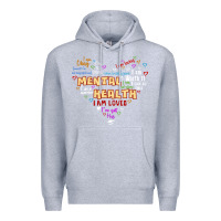 Heather Grey mental health matters Premium Hoodie - JahusDesignShop