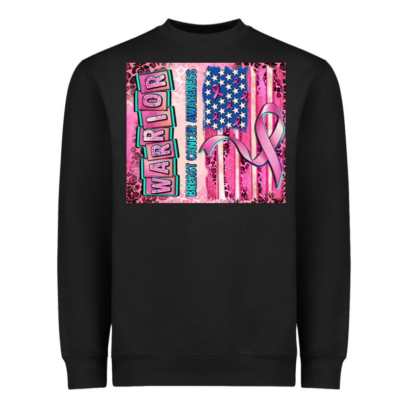 Warrior Breast Cancer And American Flag Heavyweight Sweatshirt by AdoDesignShop | Teevron