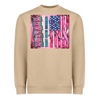 Mushroom warrior breast cancer and american flag Heavyweight Sweatshirt - AdoDesignShop