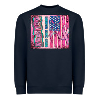 Navy warrior breast cancer and american flag Heavyweight Sweatshirt - AdoDesignShop