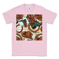 Bubblegum Pink cowboy western seamless pattern Classic Tee - BundleAndBundleShop