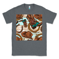 Charcoal Heather cowboy western seamless pattern Classic Tee - BundleAndBundleShop