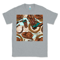 Heather Grey cowboy western seamless pattern Classic Tee - BundleAndBundleShop