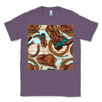 Lavender cowboy western seamless pattern Classic Tee - BundleAndBundleShop