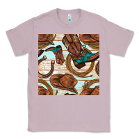Lilac cowboy western seamless pattern Classic Tee - BundleAndBundleShop