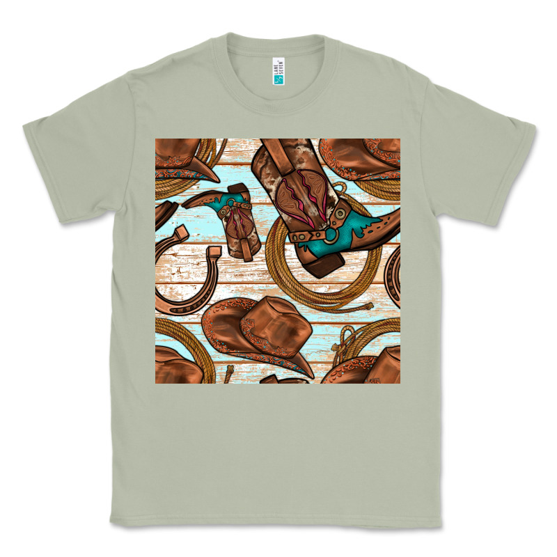 Cowboy Western Seamless Pattern Classic Tee by BundleAndBundleShop | Teevron