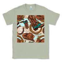 Matcha cowboy western seamless pattern Classic Tee - BundleAndBundleShop