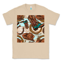 Mushroom cowboy western seamless pattern Classic Tee - BundleAndBundleShop