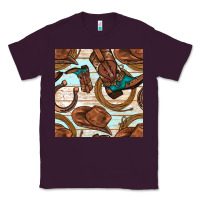 Plum cowboy western seamless pattern Classic Tee - BundleAndBundleShop