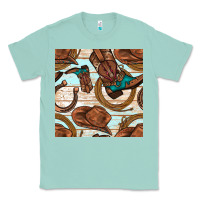 Seafoam cowboy western seamless pattern Classic Tee - BundleAndBundleShop