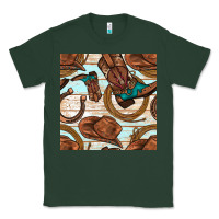 Sports Green cowboy western seamless pattern Classic Tee - BundleAndBundleShop