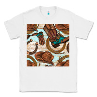 White cowboy western seamless pattern Classic Tee - BundleAndBundleShop