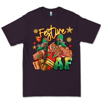 Plum Festive af Christmas black girl sneakers Premium Tee - RanaPortraitStore