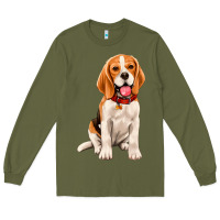 Army Green beagle Long Sleeve Tee - Artiststas