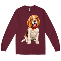 Burgundy beagle Long Sleeve Tee - Artiststas