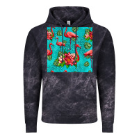 Cloud Black flamingo seamless pattern Vintage Hoodie - HRA Design Shop