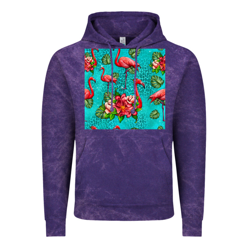 Flamingo Seamless Pattern Vintage Hoodie by HRA Design Shop | Teevron