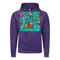 Cloud Purple flamingo seamless pattern Vintage Hoodie - HRA Design Shop
