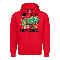 Red take your lucky charms Zipper Hoodie - MaliasSmallBusiness