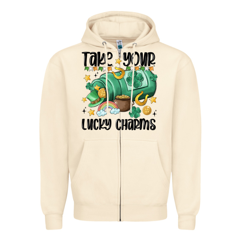 Take Your Lucky Charms Zipper Hoodie by MaliasSmallBusiness | Teevron