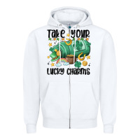 White take your lucky charms Zipper Hoodie - MaliasSmallBusiness