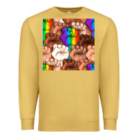 Antique Gold Pride lgbtq fists seamless pattern Premium Sweatshirt - BundleAndBundleShop