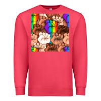 Cardinal Pride lgbtq fists seamless pattern Premium Sweatshirt - BundleAndBundleShop