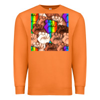 Carrot Pride lgbtq fists seamless pattern Premium Sweatshirt - BundleAndBundleShop