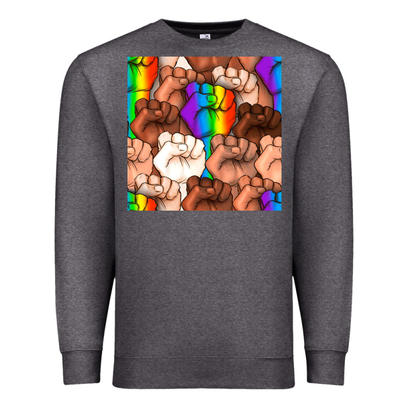 Pride Lgbtq Fists Seamless Pattern Premium Sweatshirt by BundleAndBundleShop | Teevron